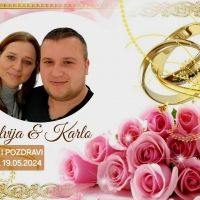 Danas od 13,00 sati “Čestitke i pozdravi” povodom svadbenog dana Silvije i Karla