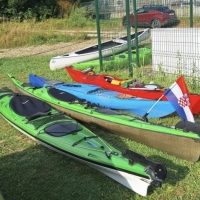 Doček kajakaša na Dravi kod Podravske Moslavine